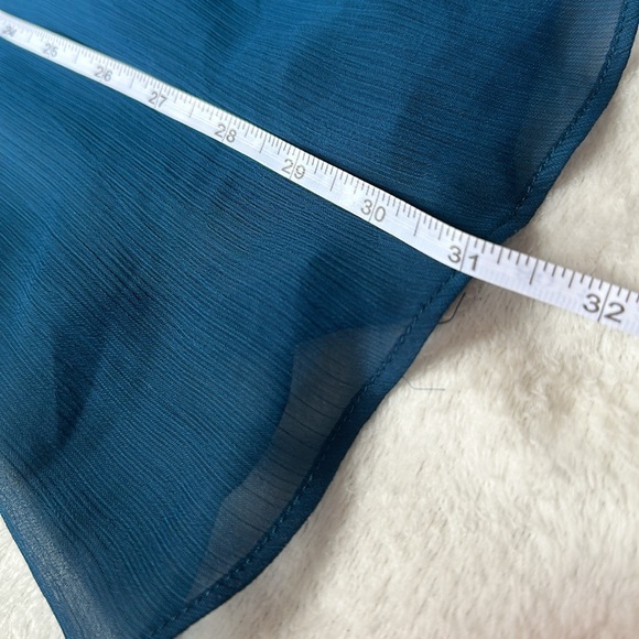 🍑 2 FOR $20! Blue green express mini dress chiffon lined flutter sleeve - Picture 5 of 5